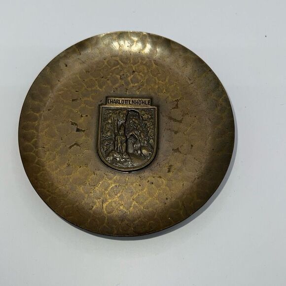 Vintage Charlottenhohle Brass Ashtray Made in 3.5” Collectable Cobblers Home - Picture 1 of 6